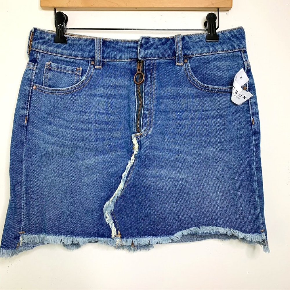 5/$25 Pacsun denim zip up skirt